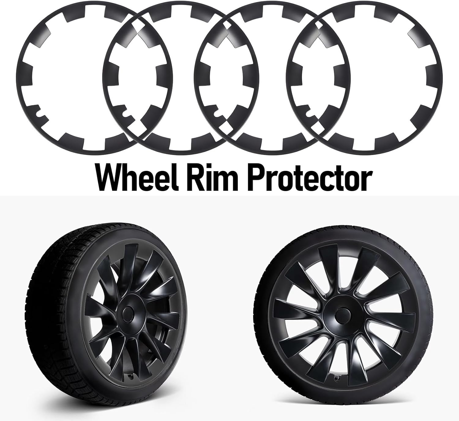 Wheel Rim Protector 20Inch, 4Pcs Hubcap Trim Ring Replacement with Soundproofing Cotton for Y 2020-2024, Car Wheel Protective Cover, Seamless Fit, Clip On image number 6