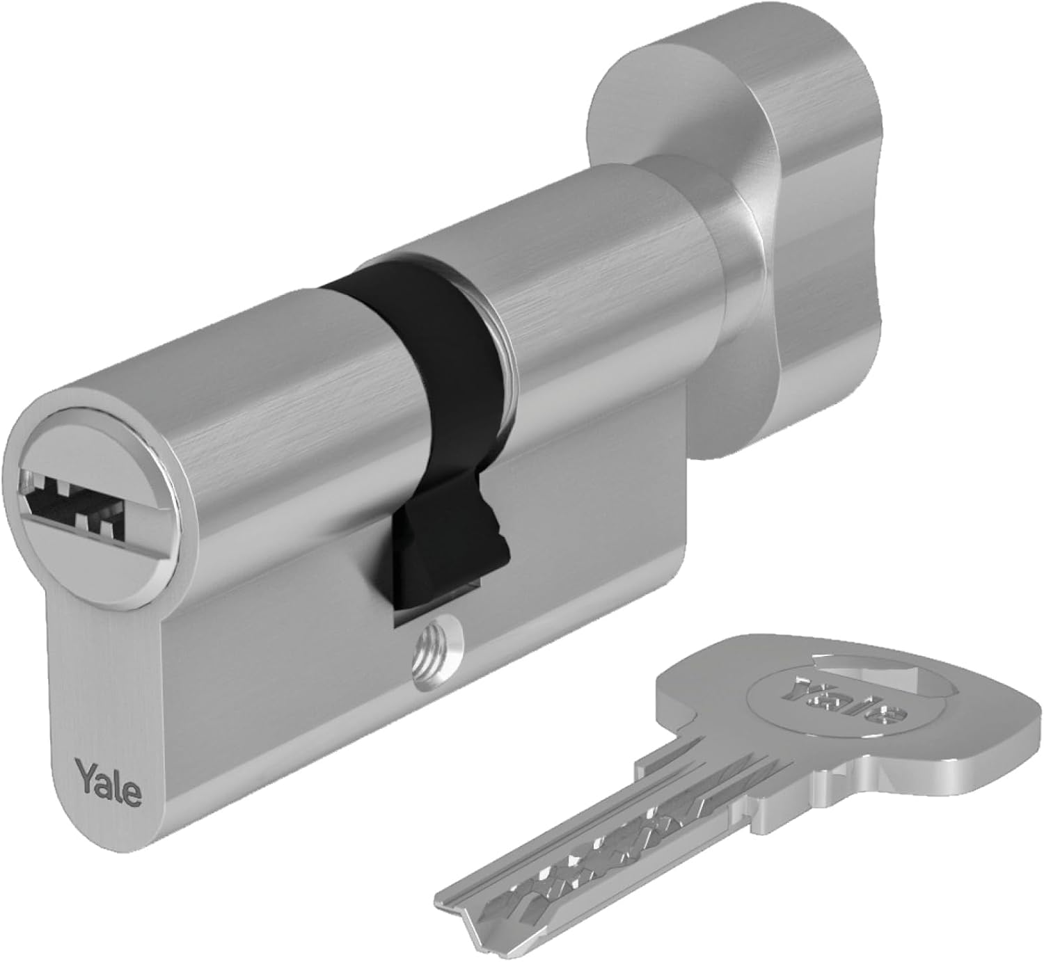 Yale 30X30 DB NI Removable Lock Cylinder 30 X 30 Mm, 6 Pins &ndash; External, Interior, Entrance Door &ndash; YC1000+ &ndash; 4 Reversible Keys, Nickel-Plated