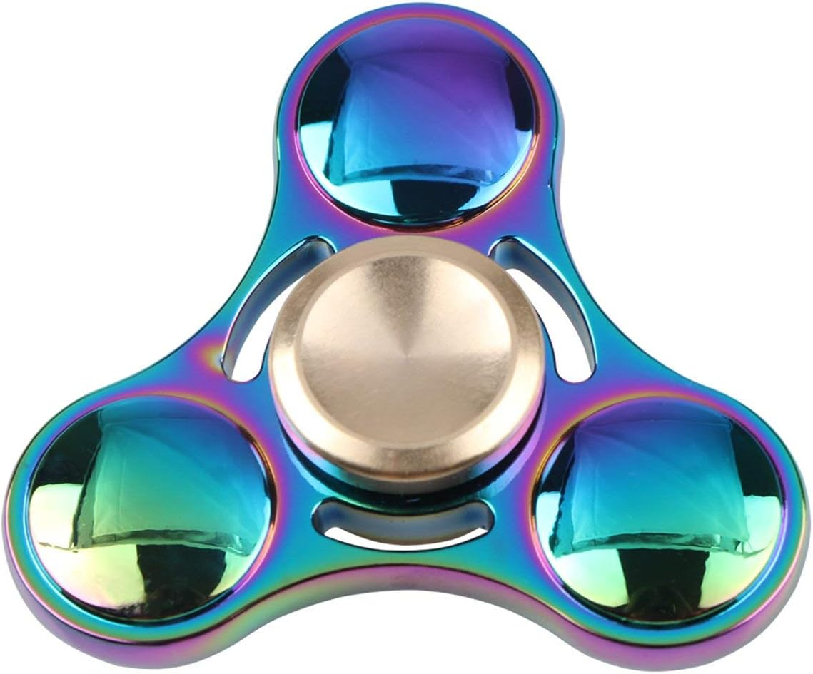 Mtele EDC Hand Spinner Metal Fidget ADHD Focus Toy Ultra Durable High Speed Anxiety Relief Toys,Rainbow Color image number 2