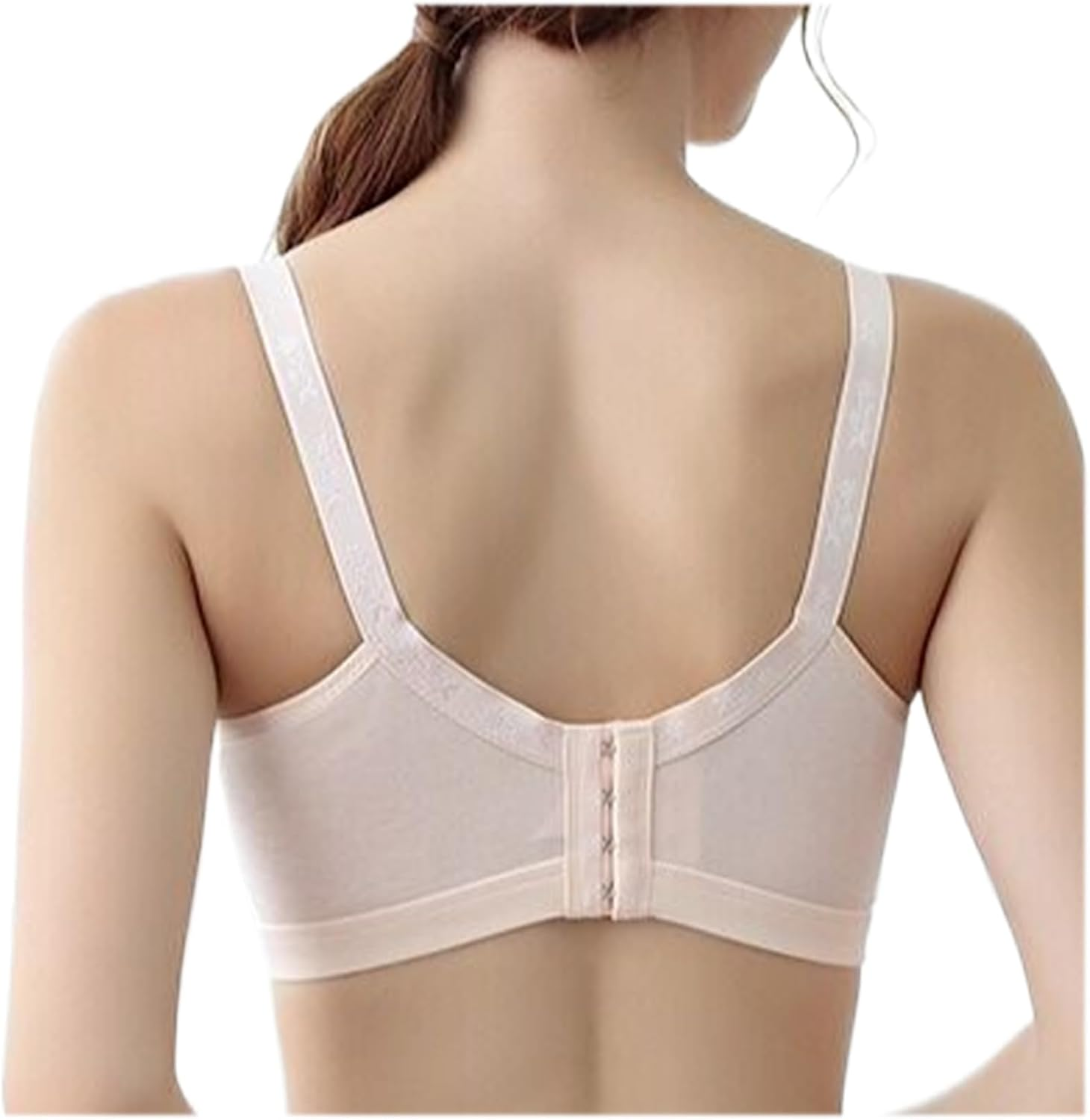 Dress Cici Nursing Plunge Bra Full Coverage - No Underwire Cotton Breastfeeding Bras, 2 Pack image number 2