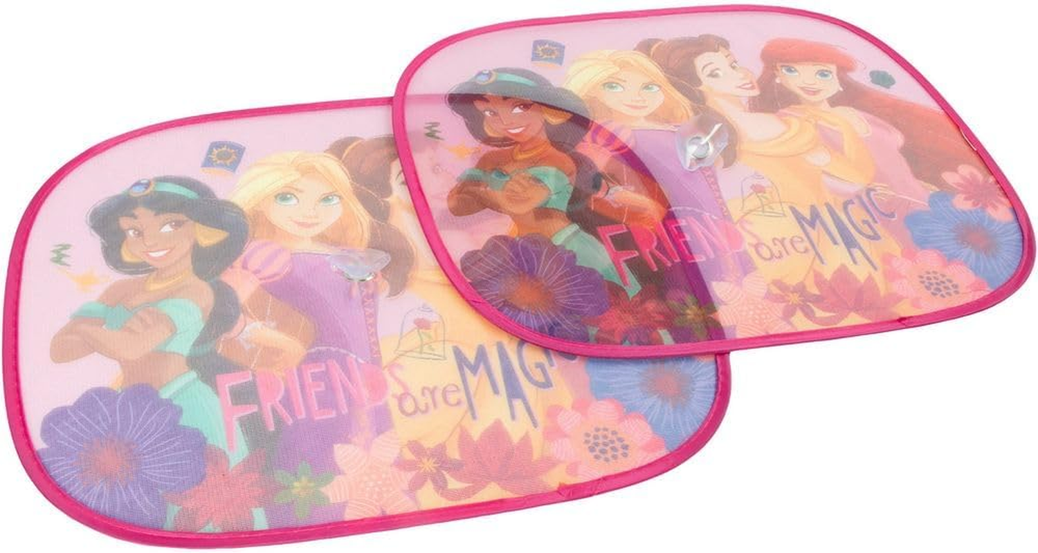 Disney Princess Girls 44 X 35Cm Side Awnings with Jasmine Rapunzel Belle Ariel Graphics on Pink Background image number 3