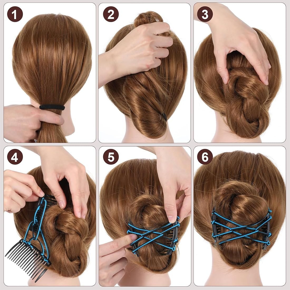 PNPGDYK Pack of 4 Hair Combs for Clips, Hair Pins, Hair Clips, Women, Fashionable Stretchy Hair Clip for Thick or Fine Hair, for Women and Girls image number 3