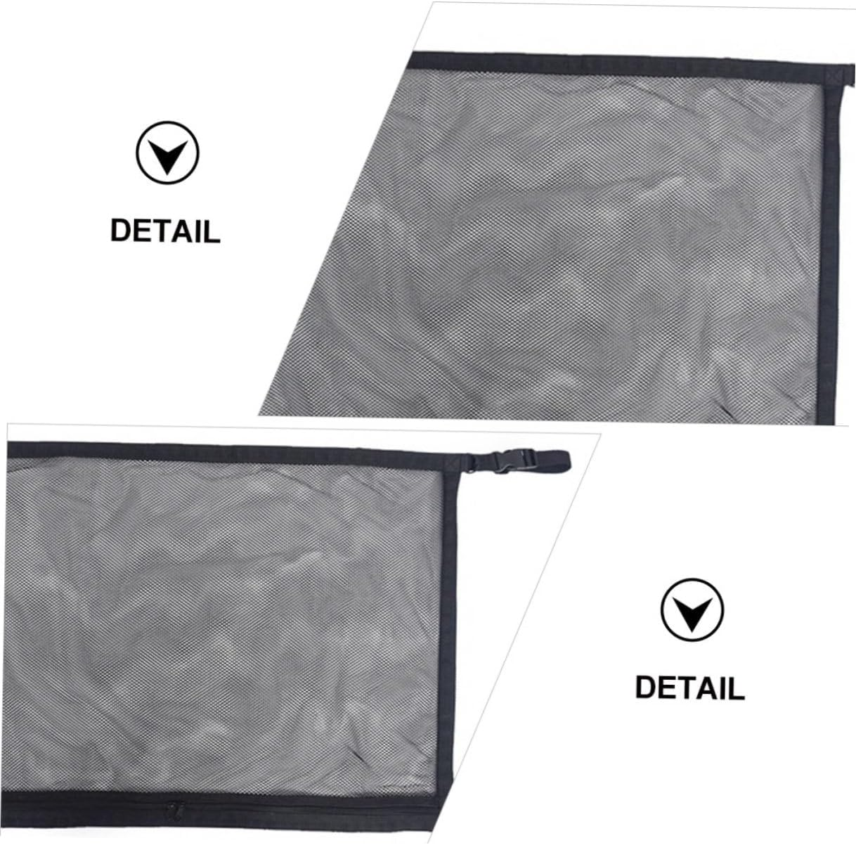 Car Ceiling Storage Net with Zipper Adjustable Breathable Polyester Mesh Roof Organizer Bag for Car Interior Auto Hanging Pouch Space-Saving Black image number 5