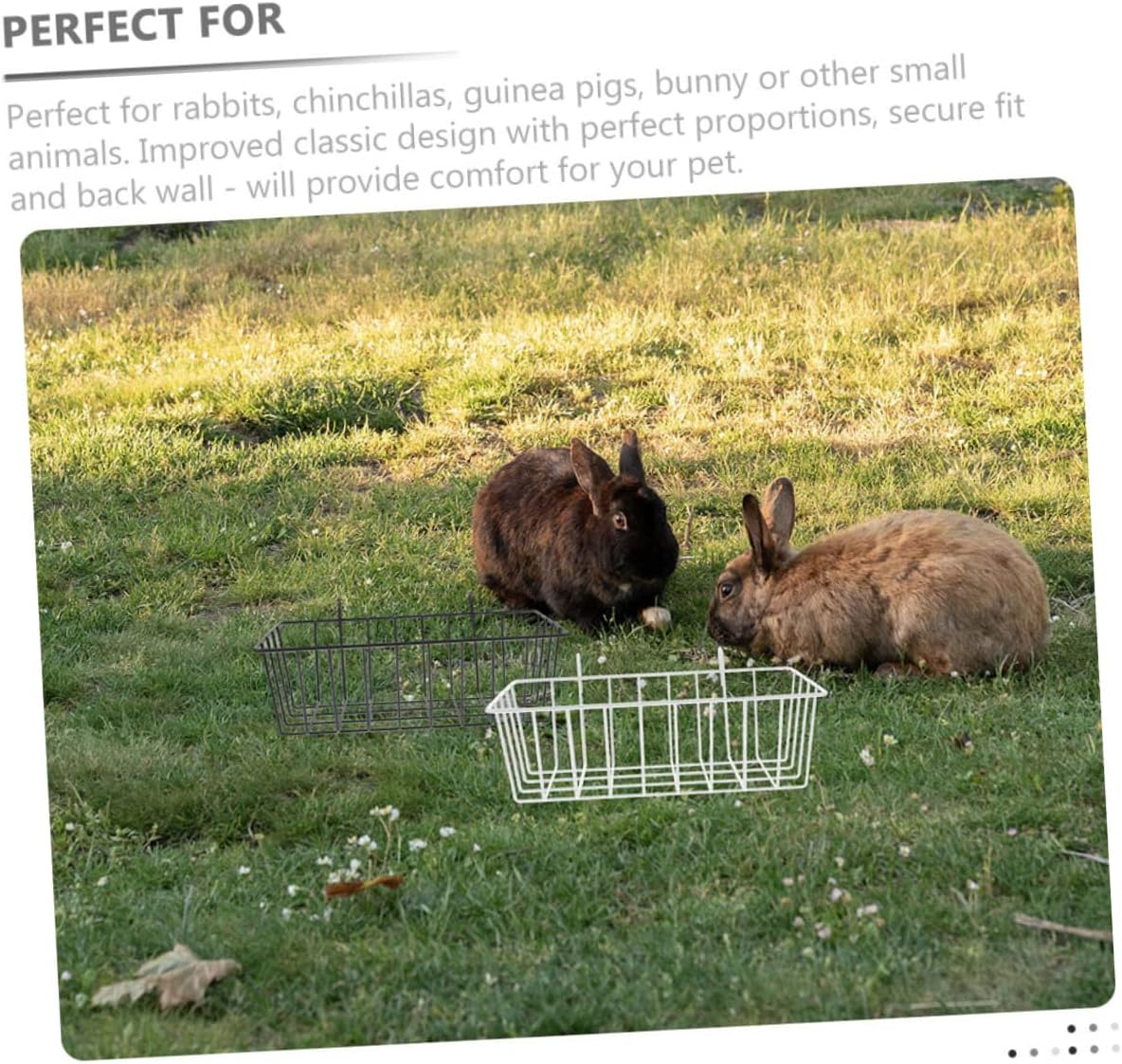 2Pcs Rabbit Feeding Hamster Accessories Ferret Accessories Chinchilla Bunny Grass Holder Chinchilla Feeder Ferret Feeder Holder for Rabbits Rack for Rabbits White image number 6