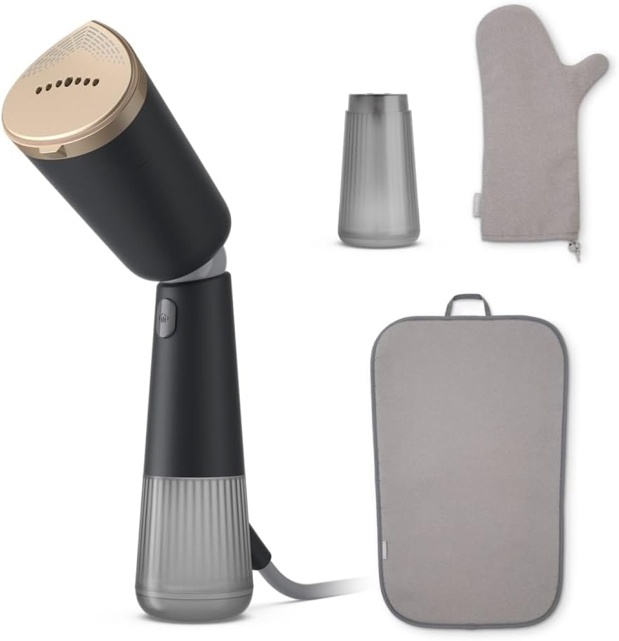 Philips Hand Steamer 5000 Series - Stylish and Compact, Adjustable Head, Fast Temperature Rise, Eco and Max Settings, Use on All Fabrics, Accessories, Charcoal Grey (STH5030/80)