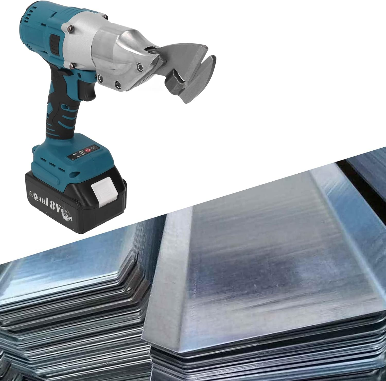 Electric Metal Shear, Cordless Electric Scissors Multifunctional 360&deg; Rotating Head Safe for Construction Site image number 5