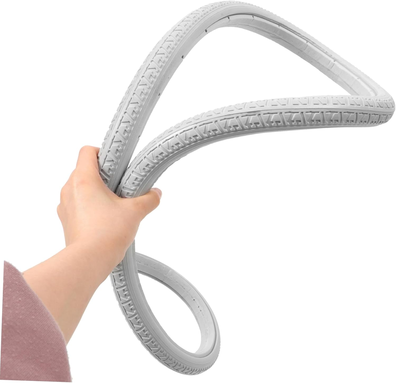 PACKOVE Elastic PU Wheelchair Tire Solid Replacement Tire for Indoor Outdoor Use Easy Installation Wheelchair Part Stylish Grey Design For