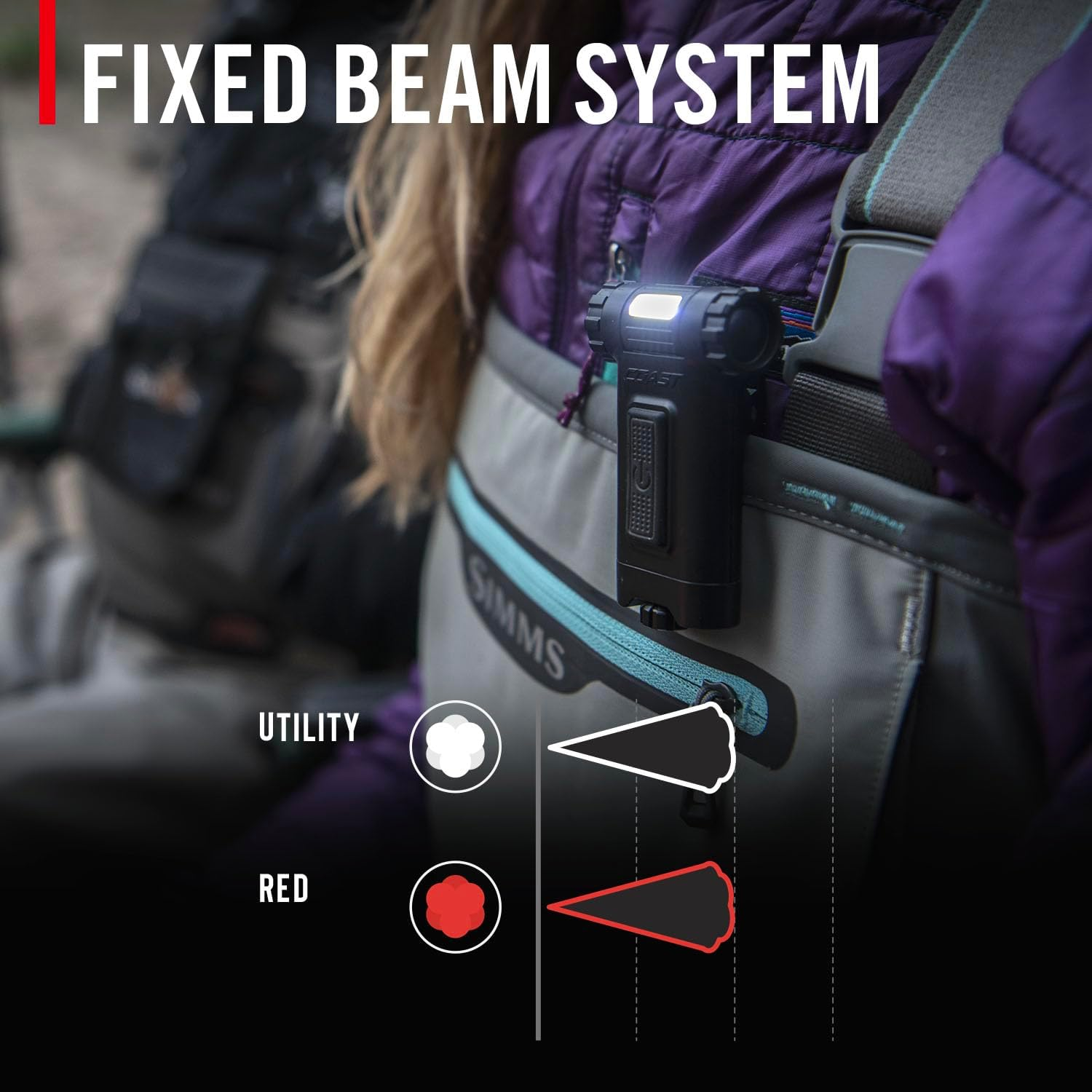 Coast HX4 80 Lumen Dual Color (White & Red) Magnetic LED Clip Light with Beam Rotation, Black image number 5