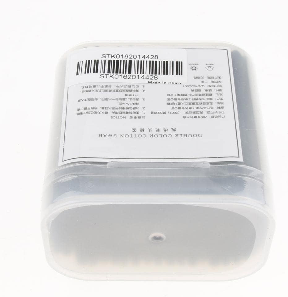 Koolsoo 200X Dual Head Cotton Buds Sticks Wooden Makeup, Black, as Described