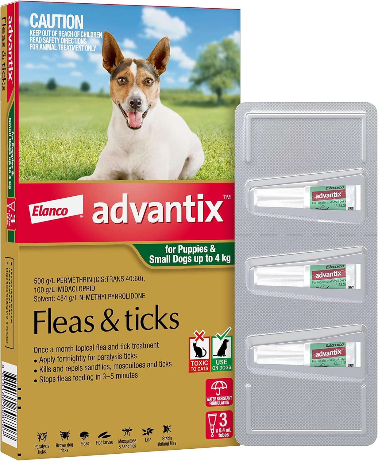 ADVANTIX DOG 0-4KG GREEN 3'S image number 3