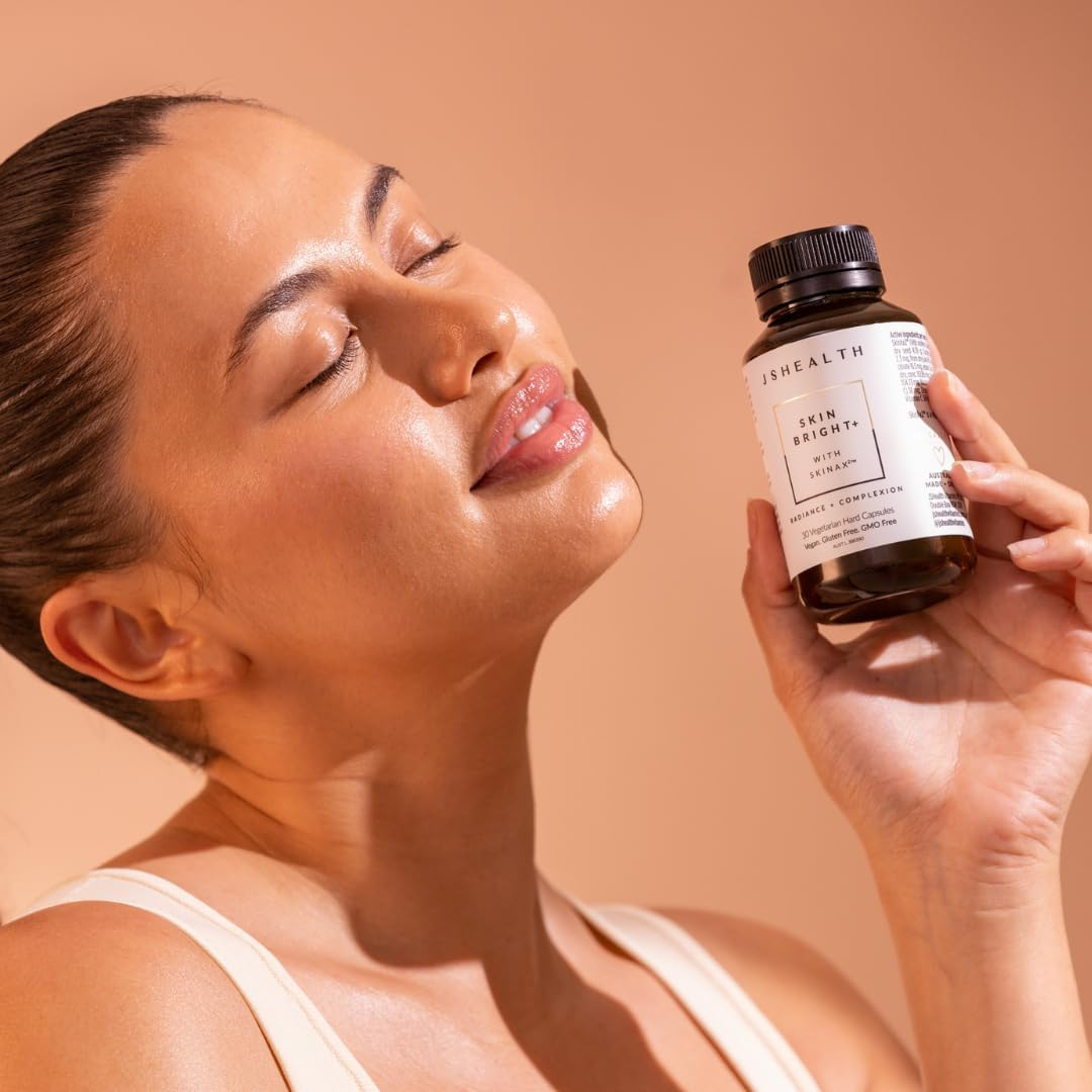 Jshealth Vitamins Skin Bright+ Formula | Skin Supplement with Zinc | Vitamin C Nicotinamide Grape Seed | Collagen Formation | Skin Hydration | (30 Capsules) image number 4