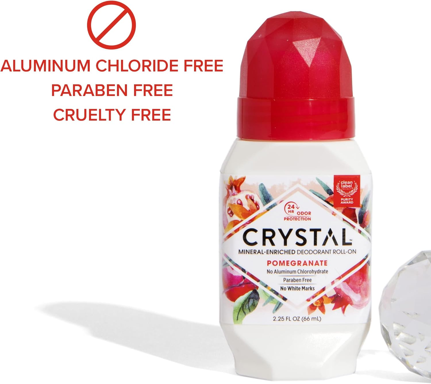 CRYSTAL Deodorant Essence Roll -On Pomegranate 2.25 Oz. (3-Pack) image number 1