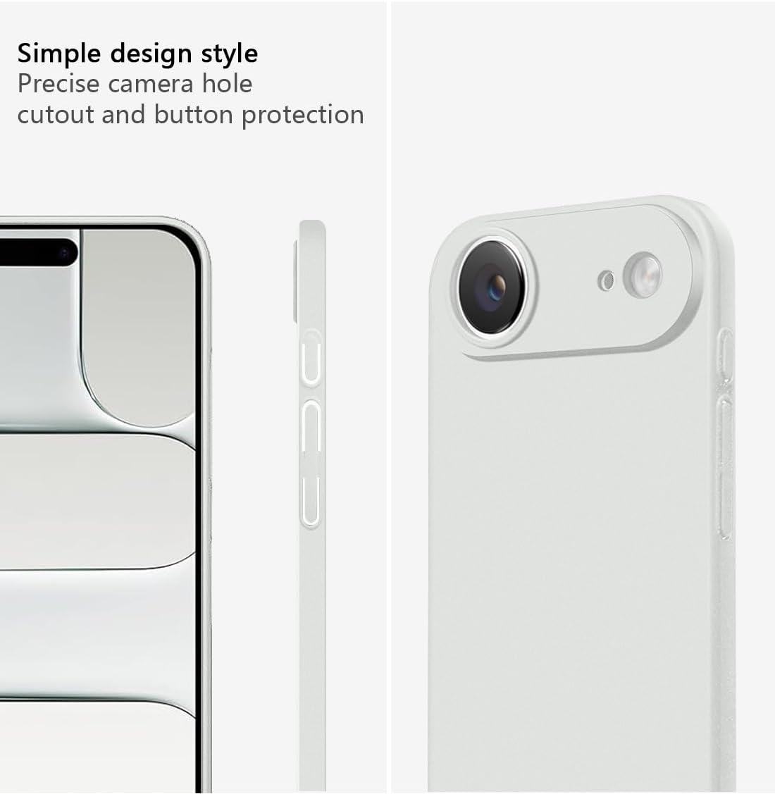 Bastmei for Iphone Air Case, Minimalist Phone Cases Extremely Light Ultra-Light Super Slim Thin Camera Protection Hard PC Cover for Iphone 17 Air 6.55" 2025 (Ash-Colored) image number 6