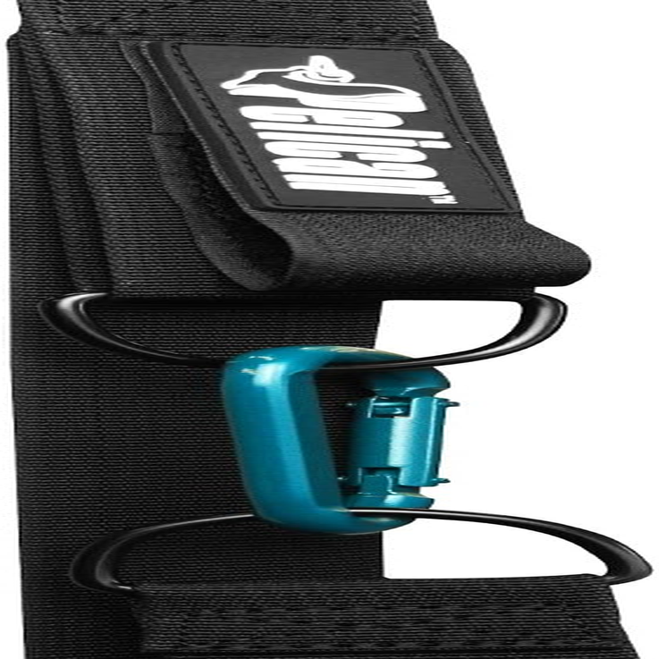 Double Kayak Storage Strap System - for Indoor and Outdoor Kayak & SUP Paddle Board Hangers - Comes with Paddle Clips - PS1954, Black; Turquoise image number 5