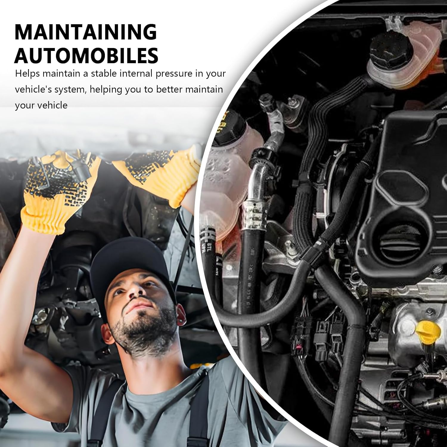 6PCS 5Ft Silicone Vacuum Hose Kit with 64PCS Connectors,100Psi Vacuum Hose Automotive Parts Include 1/8" 5/32" 3/16" 1/4" 5/16" 3/8" Id,Silicone Tubing for Auto Line Replacement