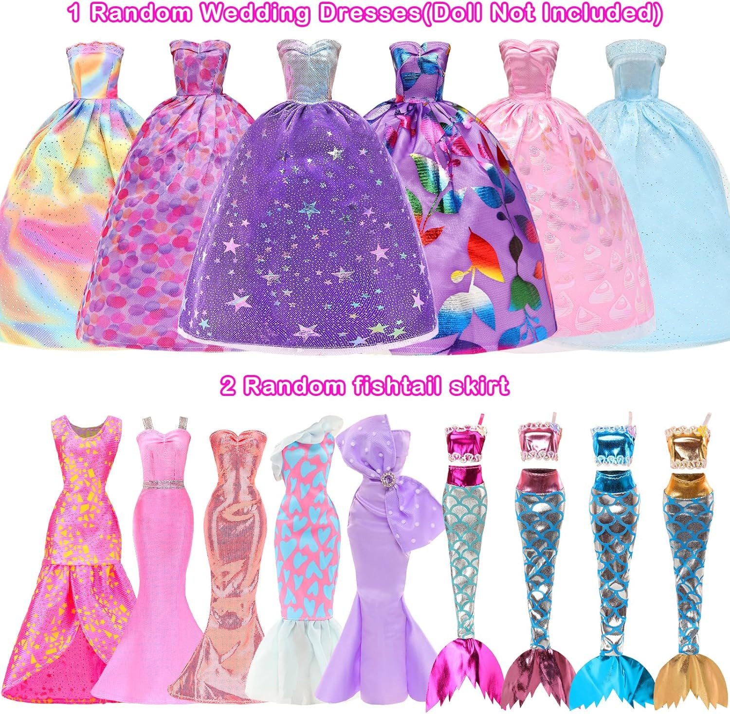 Barwa 127 Accessories for 11.5 Inch 28 - 30 CM Girl Doll: 1 Fashion Closet Wardrobe + 1 Shoe Rack + 14 Dresses Clothes + 10 Pcs Shoes + 101 Accessories