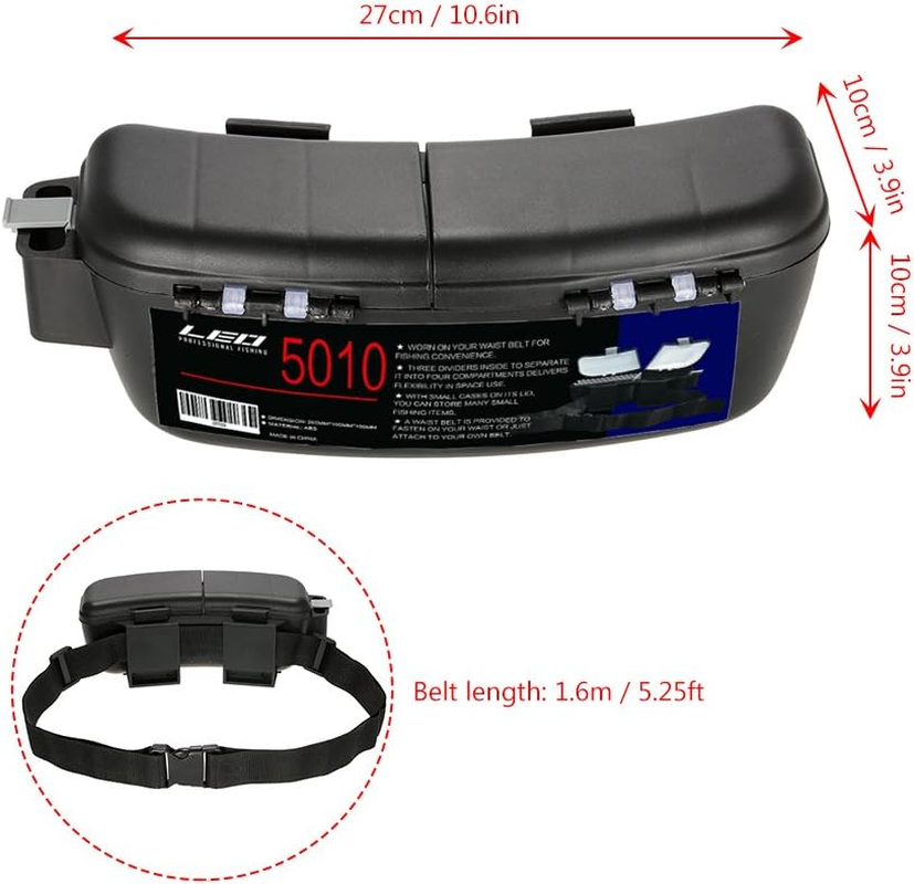Multifunctional Portable Fishing Bait Tackle Box Storage Box Waist Carrier Lure Reel Holder Container Box Case Fishing Hooks Accessory Box Waist Belt Multi-Loader image number 6