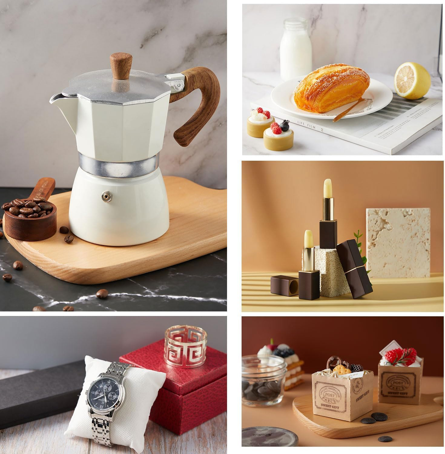 Photography Background Boards Set 30X40Cm for Small Product Photography Photo Background Reflective Cardboard+ 10 Piece Double Sided Background Paper 20 Pattern (40X30 Background Board) - Light Shadow Board image number 6