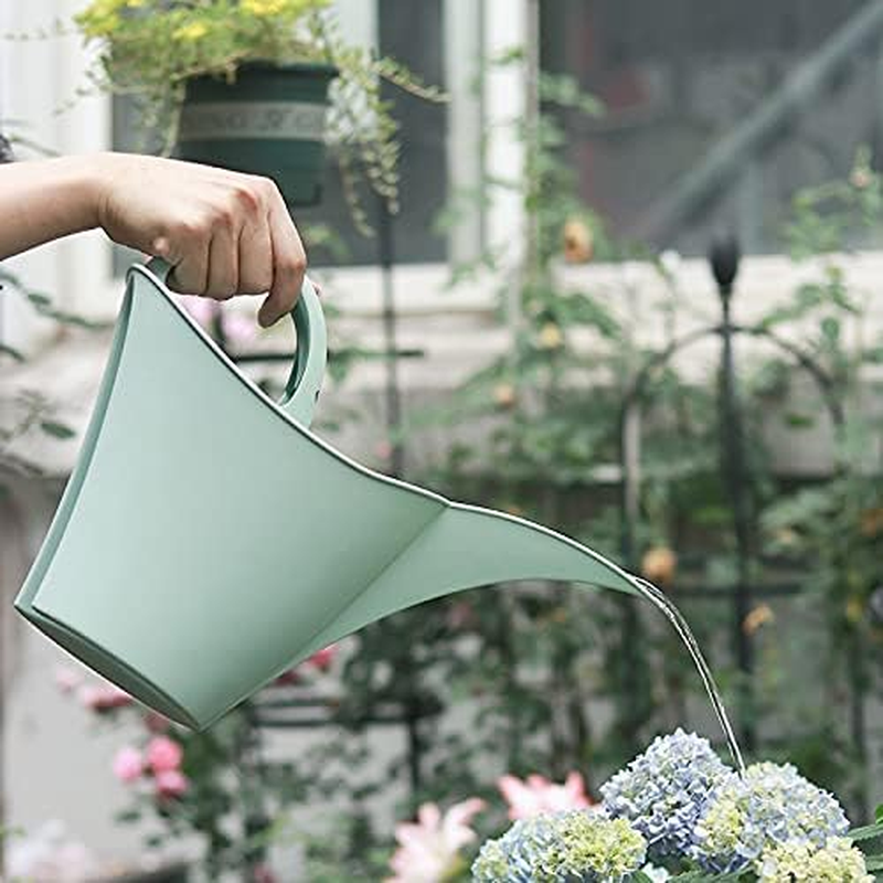 Gardening Watering Can with Long Spout,Watering Can for Outdoor Plants,Anti-Splash Design,Indoor/Outdoor Plants, Lightweight & Durable-2L (Green, One Size) image number 3