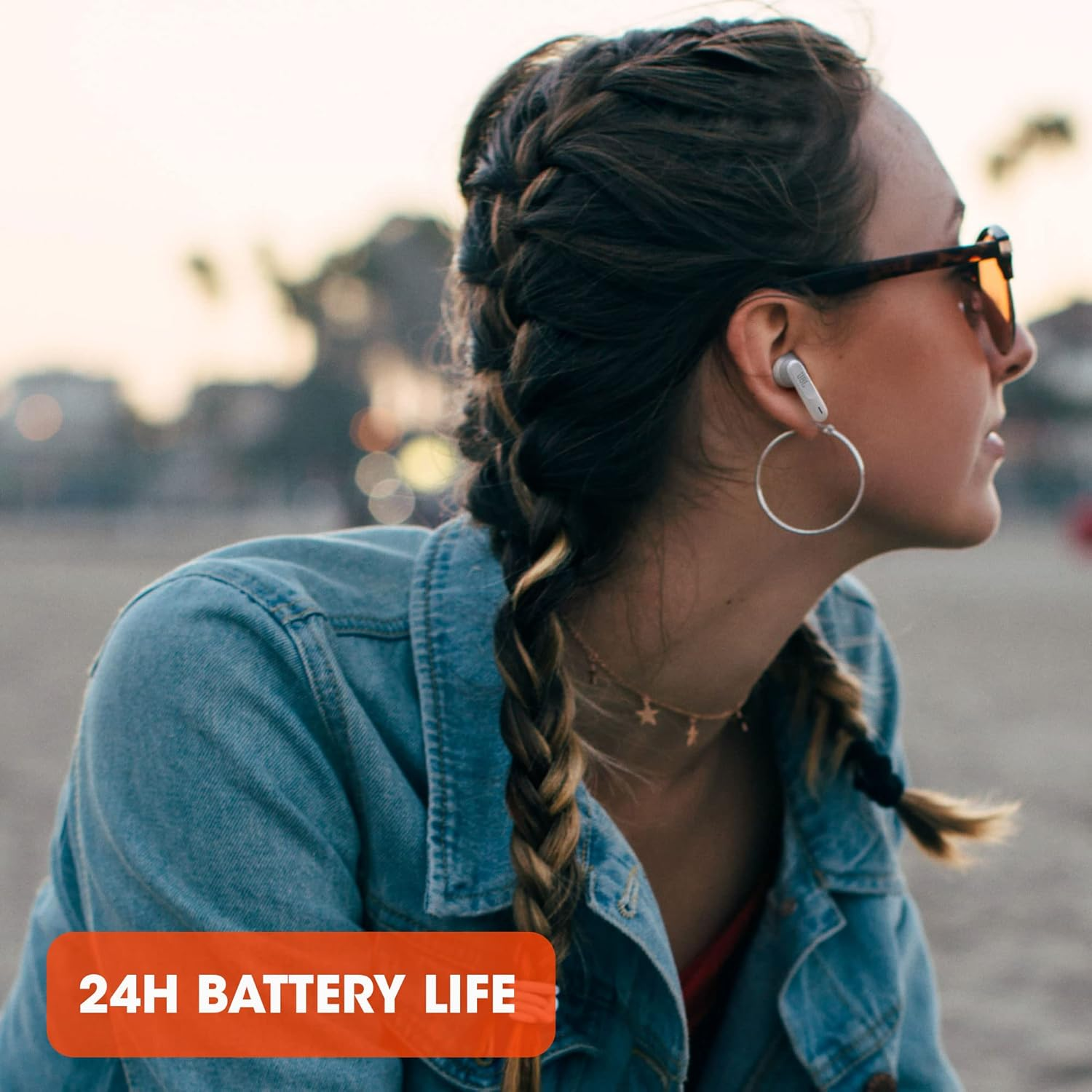 JBL Wave 300 Wireless TWS Earbuds, Black image number 6