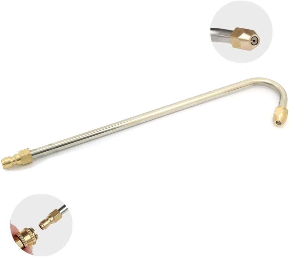 NUZAMAS U Shape 32Cm High Pressure Washer Spray Nozzle Attachment, Extend Bended, Angled Hose, Bended for Easy Underbody Cleaning, Quick Connector, Boat Car Home Decking Driveway Wash and Cleaning image number 2