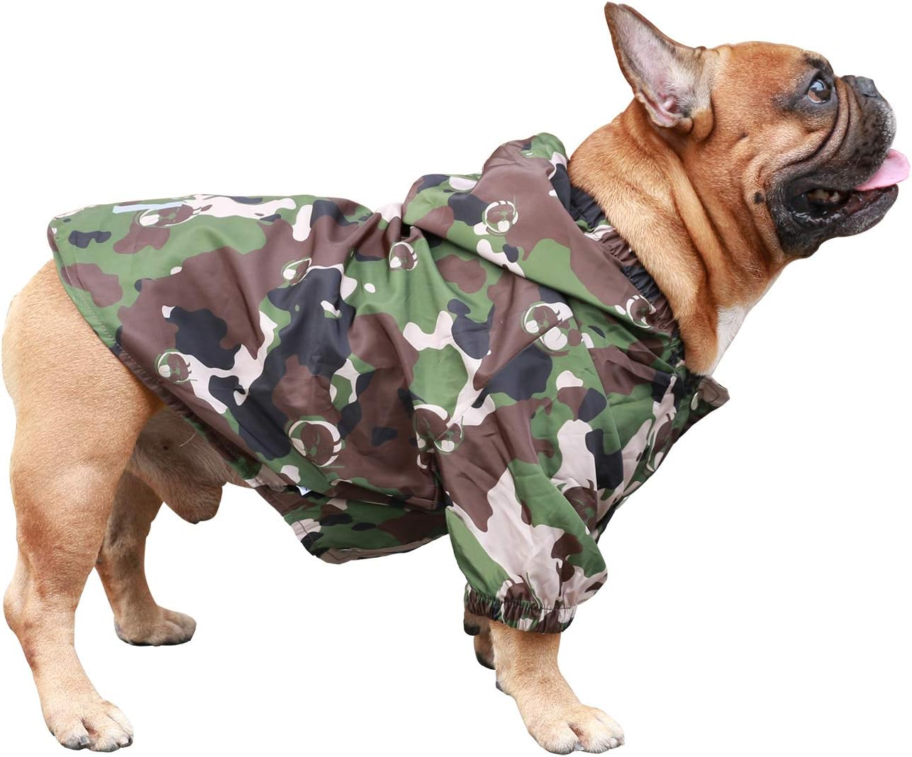 Ichoue Dog Reflective Safety Jackets Waterproof Raincoat Are All Made up of High Reflection Fabric Keep Dogs Visible Safe at Night for French Bullodg Pug- Silvery/Size S