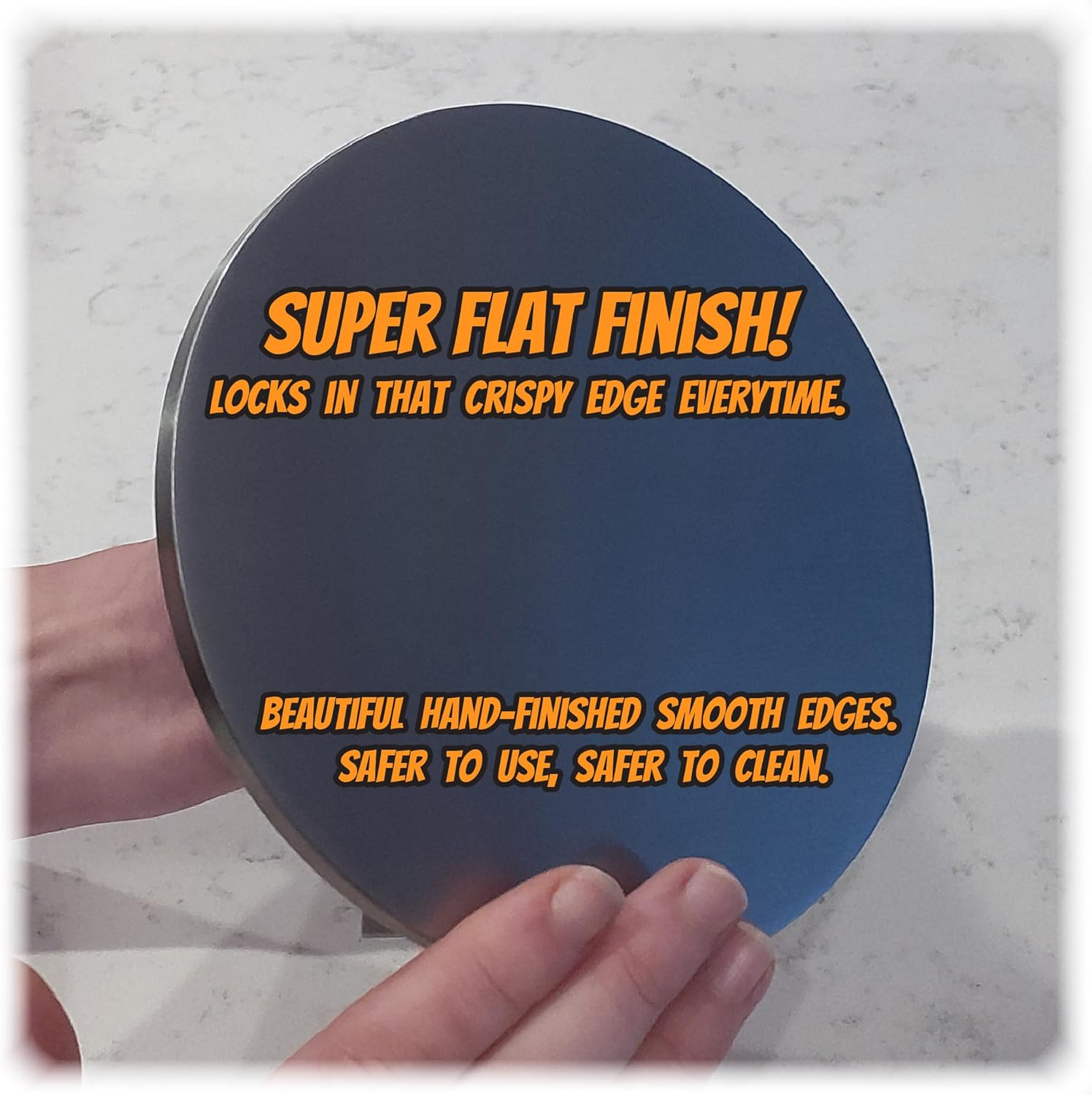 1.5Kg Smash Burger Press. Heavy Duty Commercial Quality Food Grade 304 Stainless Steel for BBQ & Kitchen Use. 150Mm Wide X 8Mm Thick Flat Base. Dishwasher Safe