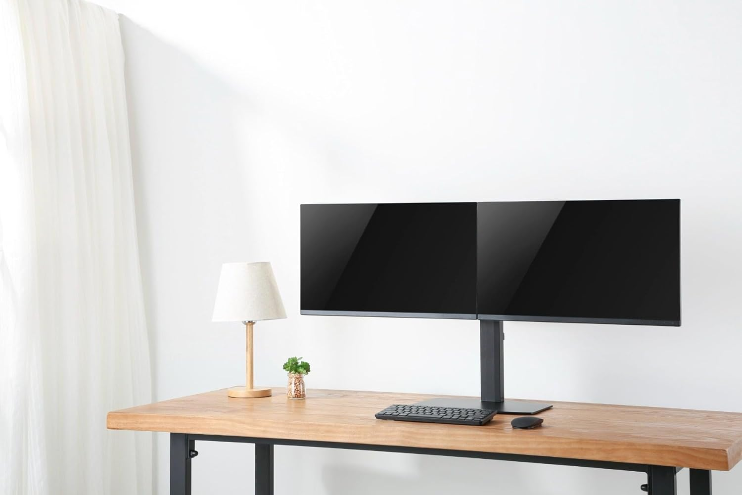 Brateck Dual Screen Pneumatic Vertical Lift Monitor Stand Fit Most 17-27 Inch Monitors image number 5