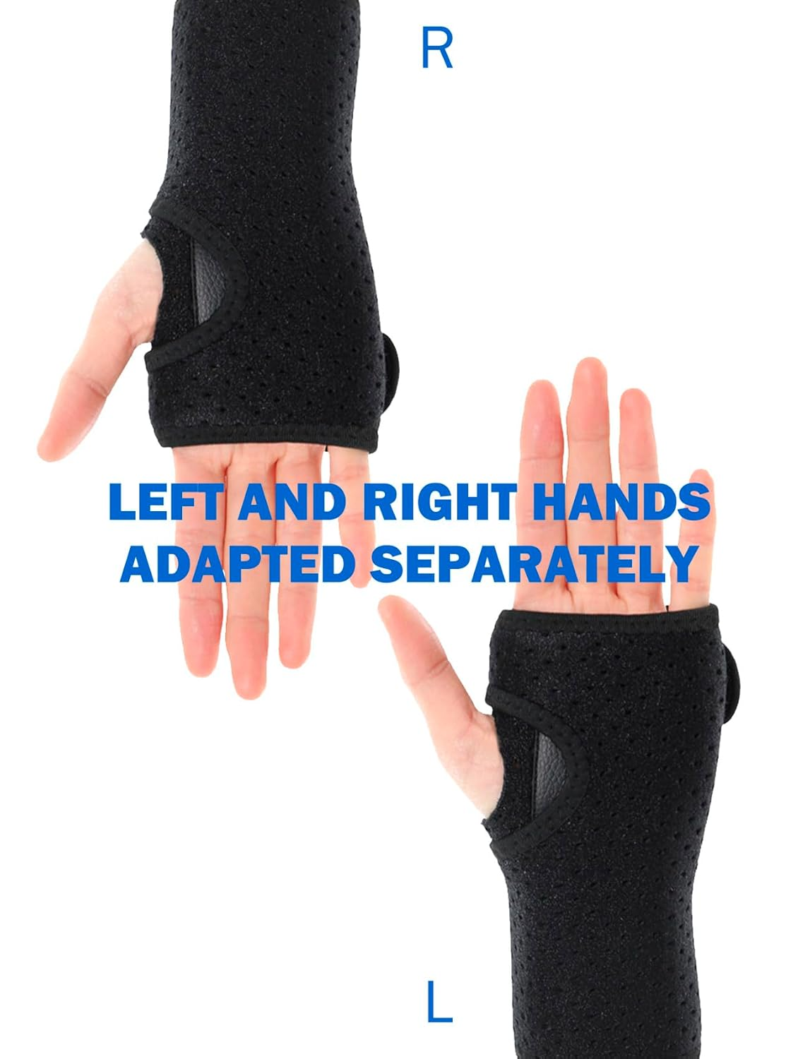 Rolxmed Wrist Brace Splint for Sprain Fixator Relief, Adjustable Support with Breathable Neoprene Material, Day/Night Fix for Women & Men, Fit Right or Left Hand, Arthritis, Tendonitis, Carpal Tunnel, Strain (One Size, Left Hand) image number 3