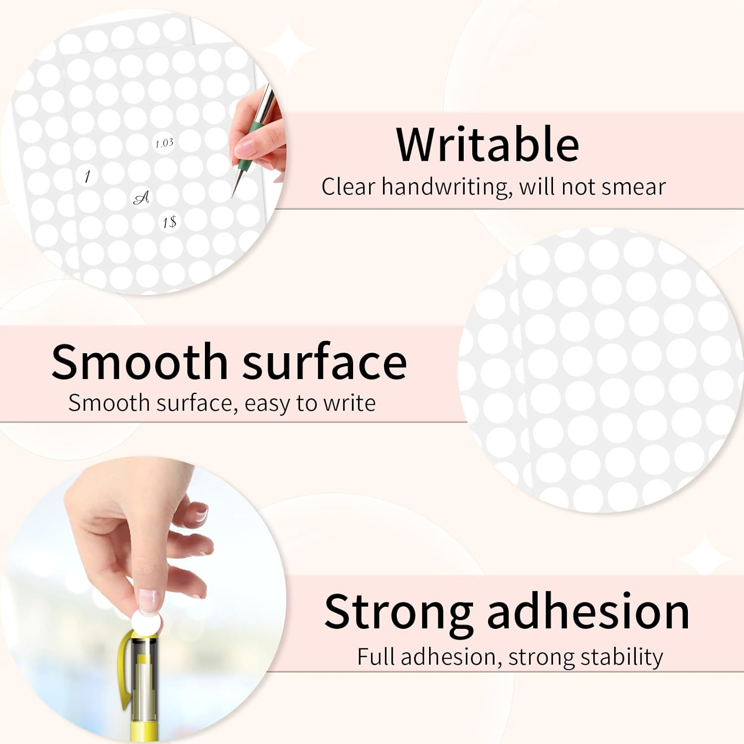 Starboling Dot Stickers,1/2 Inch White Circle Stickers,1400Pcs Self-Adhesive Writable Color Coding Labels,Round Labeling Stickers for Office Classroom Garage Sale - Blue image number 5