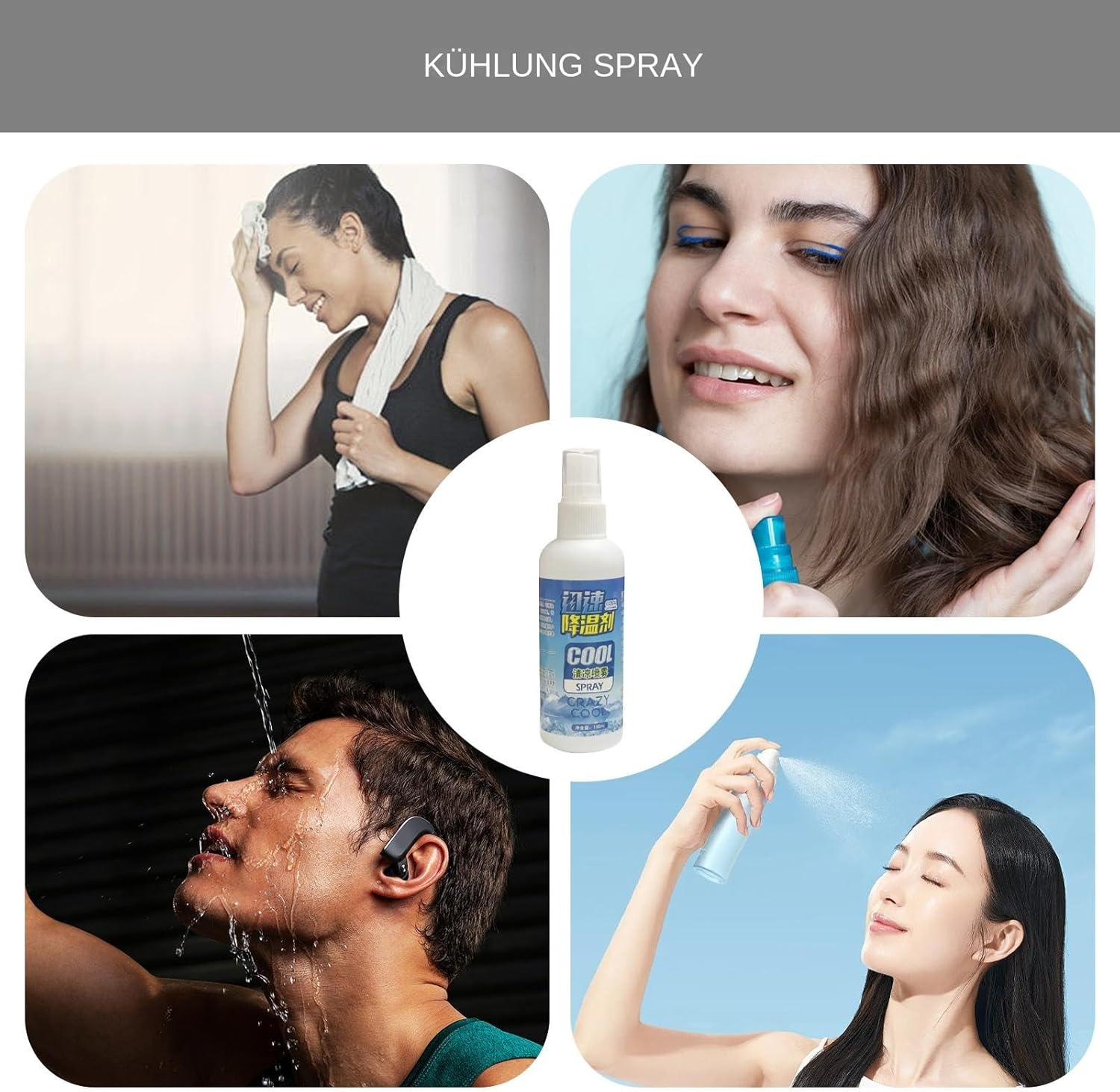 Cooling Spray - Durable Cooling Mist, Hot Weather | Instant Cool Spray, Instant Fine Mist Cooling Spray, Portable Natural Plant Fresh Coolant Fragrance, Cooling Mist Heatsink Spray image number 5
