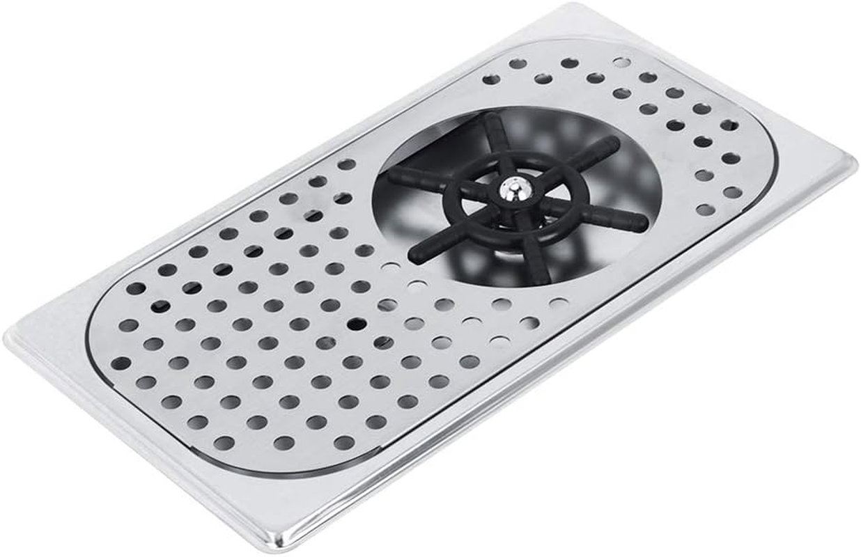 Cup Washer,Stainless Steel Automatic Pitcher Rinser Cup Washer Glass Cleaning Rinser Suitable for Hotel,Bar,Coffee Shop,Home to Clean Coffee Milk Tea Cup (13 X 7.1 X 2.8In)