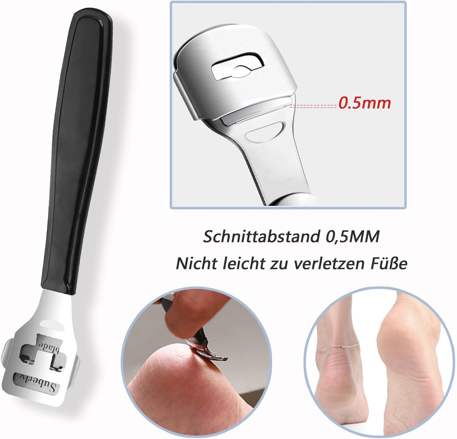 Pack of 6 Callus Removers, Callus Removal Foot, Callus Oble, Rasp, Callus File, Callus File Foot, Double-Sided Stainless Steel Foot File, Callus Rasp, Callus Remover image number 4