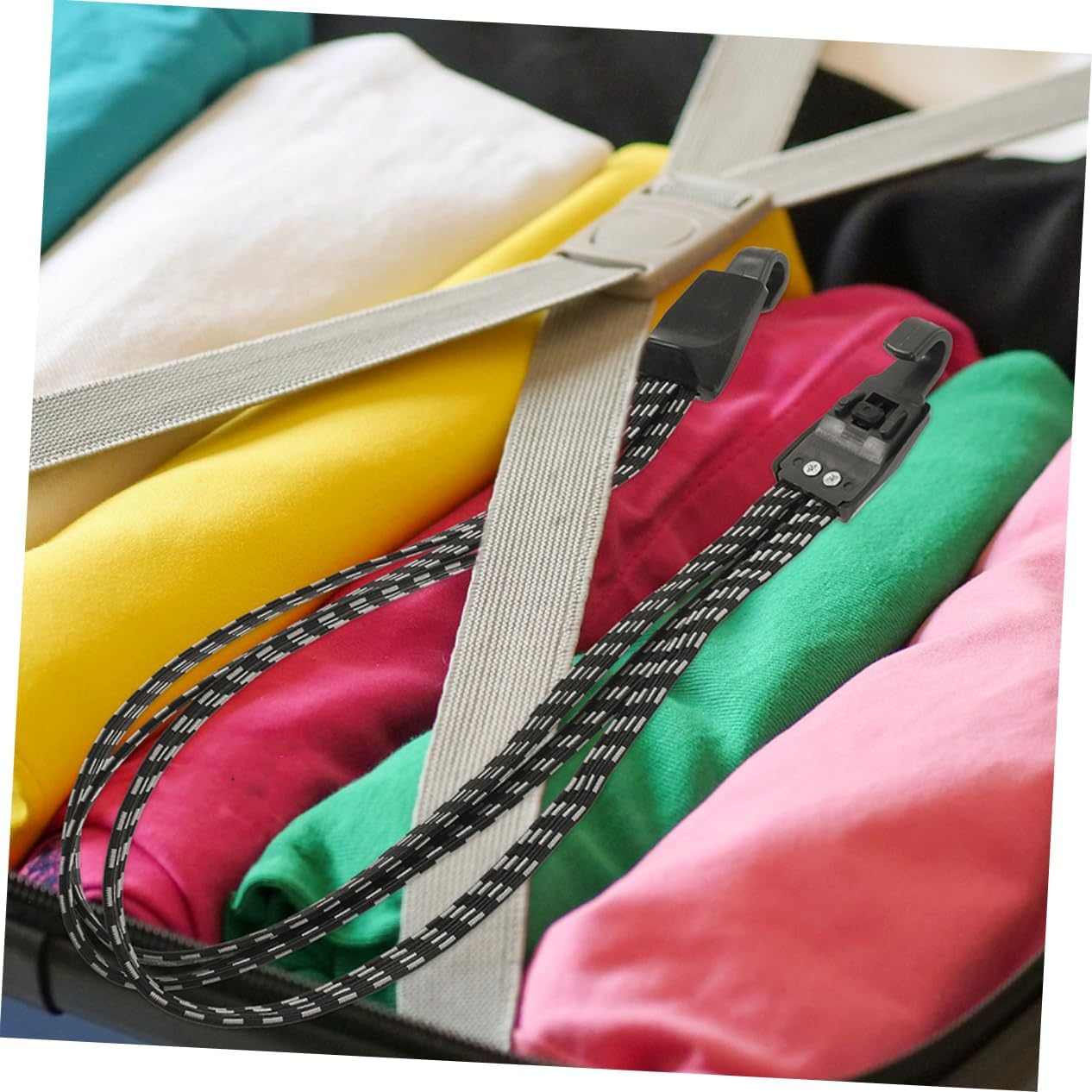 OSOLADY Utility Luggage Strap 2Pcs Wear-Resistant Packing Straps Adjustable Travel Bind Belt for Outdoor Gear and Bicycles image number 4