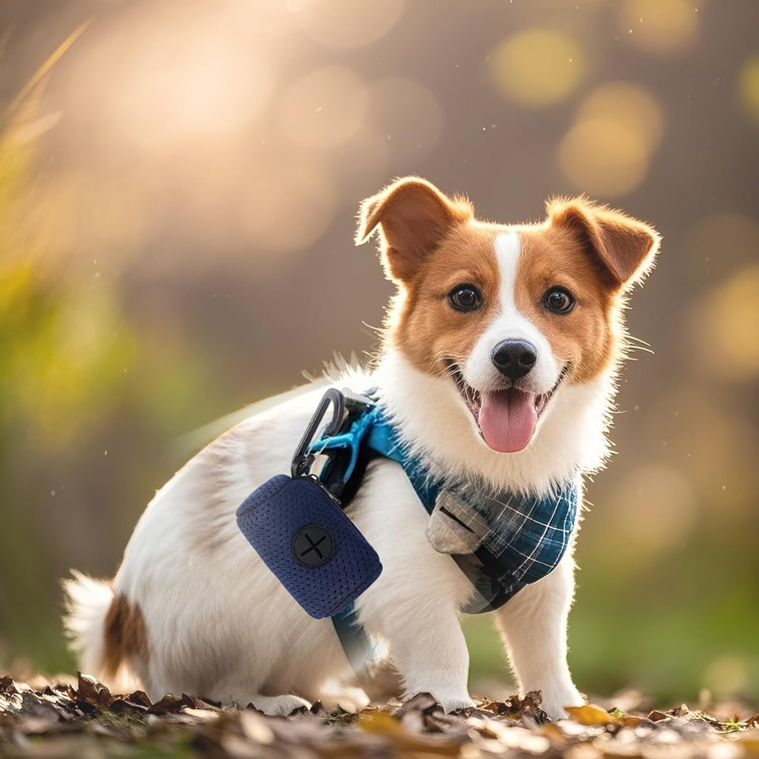 ONBPIY Dog Poop Bag Holder 1 Pack with Leash Clip & Zipper Pouch, Portable Waste Bag Dispenser for Walking Hiking Travel, Odor-Proof Design image number 1