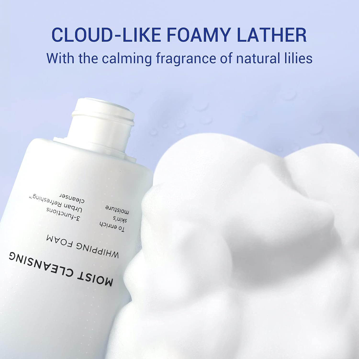 IOPE Face Wash, Moist Cleansing Whipping Foam, Daily Cleanser for Gentle Exfoliation, Makeup Remover for All Skin Types - Skin Hydration with Flower Extract - Korean Skin Care, 6.09 Fl Oz. image number 6