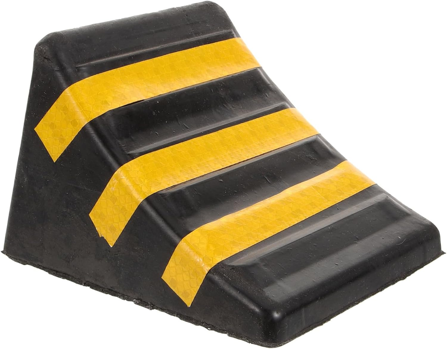 CLISPEED Heavy Duty Rubber Car Wheel Chock Skid Tyre Stopper for Trailers Rvs Durable Non Slip Design for Car Accessory for Safe Vehicle Stopping image number 4