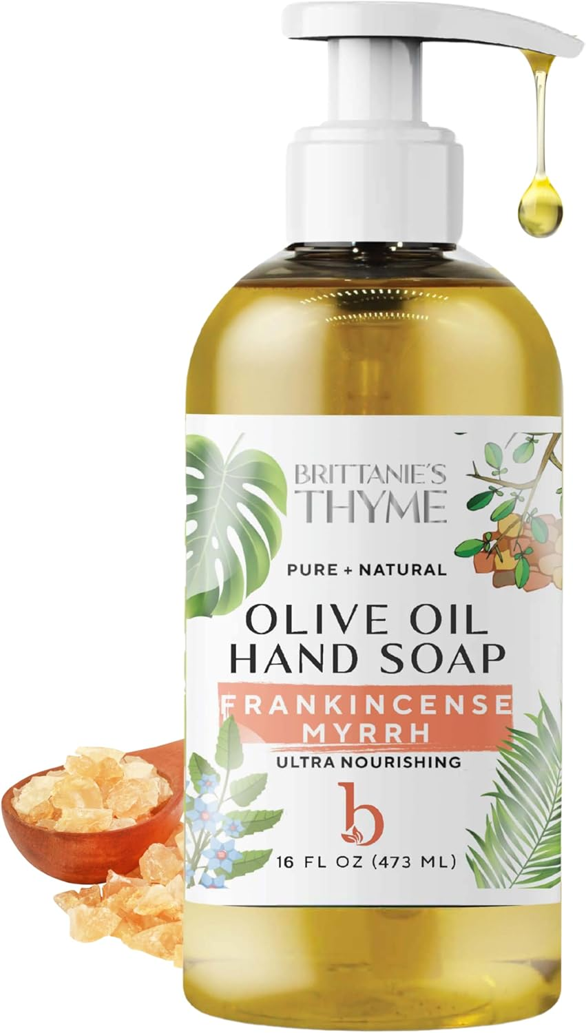 Frankincense & Myrrh Olive Oil Hand Soap - Cruelty Free, Vegan, Gluten Free, All Natural image number 2