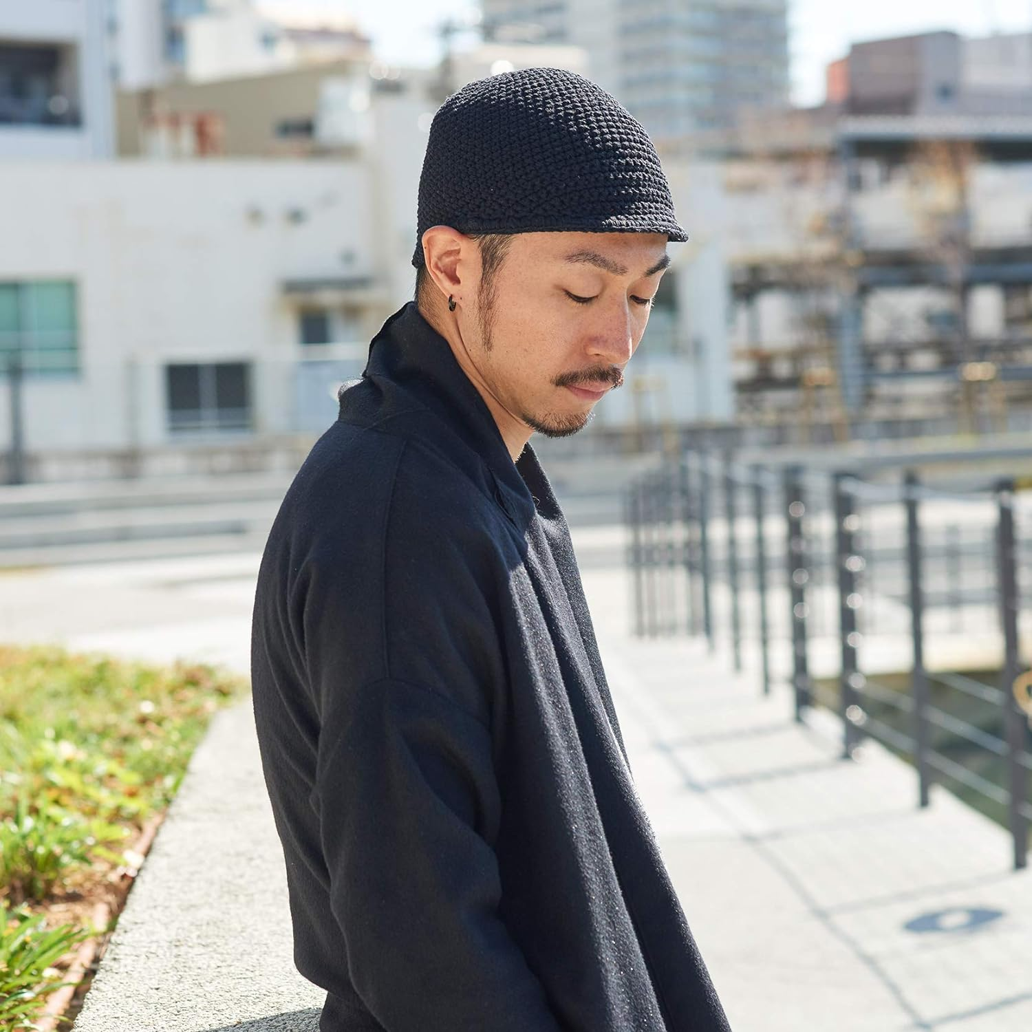 CHARM Mens Kufi Beanie Hat - Billed Skull Cap Cotton Chemo Hat Sensitive Skin