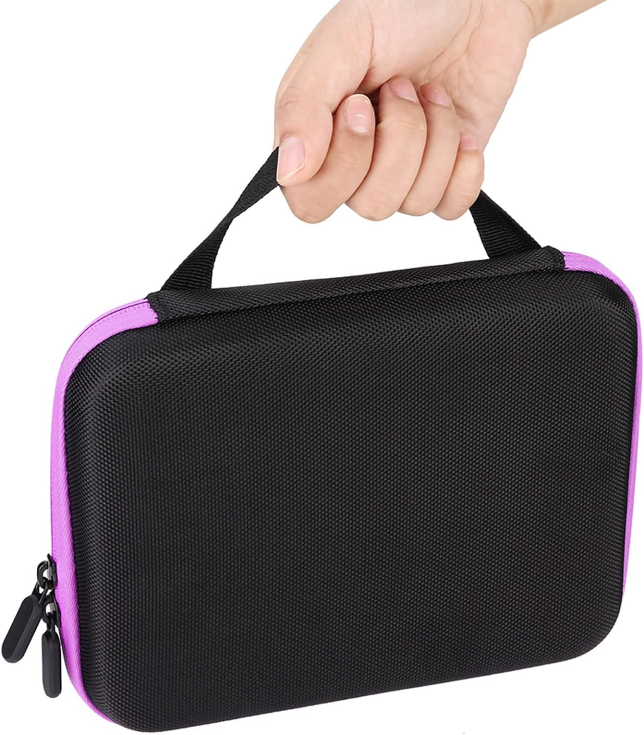 Yduupxe 63-Slot Stylish Portable Essential Oil Storage Bag, Essential Oil Storage Case Aromatherapy Essential Oil Storage Bag Case Box Finishing Bag, Purple, Traditional