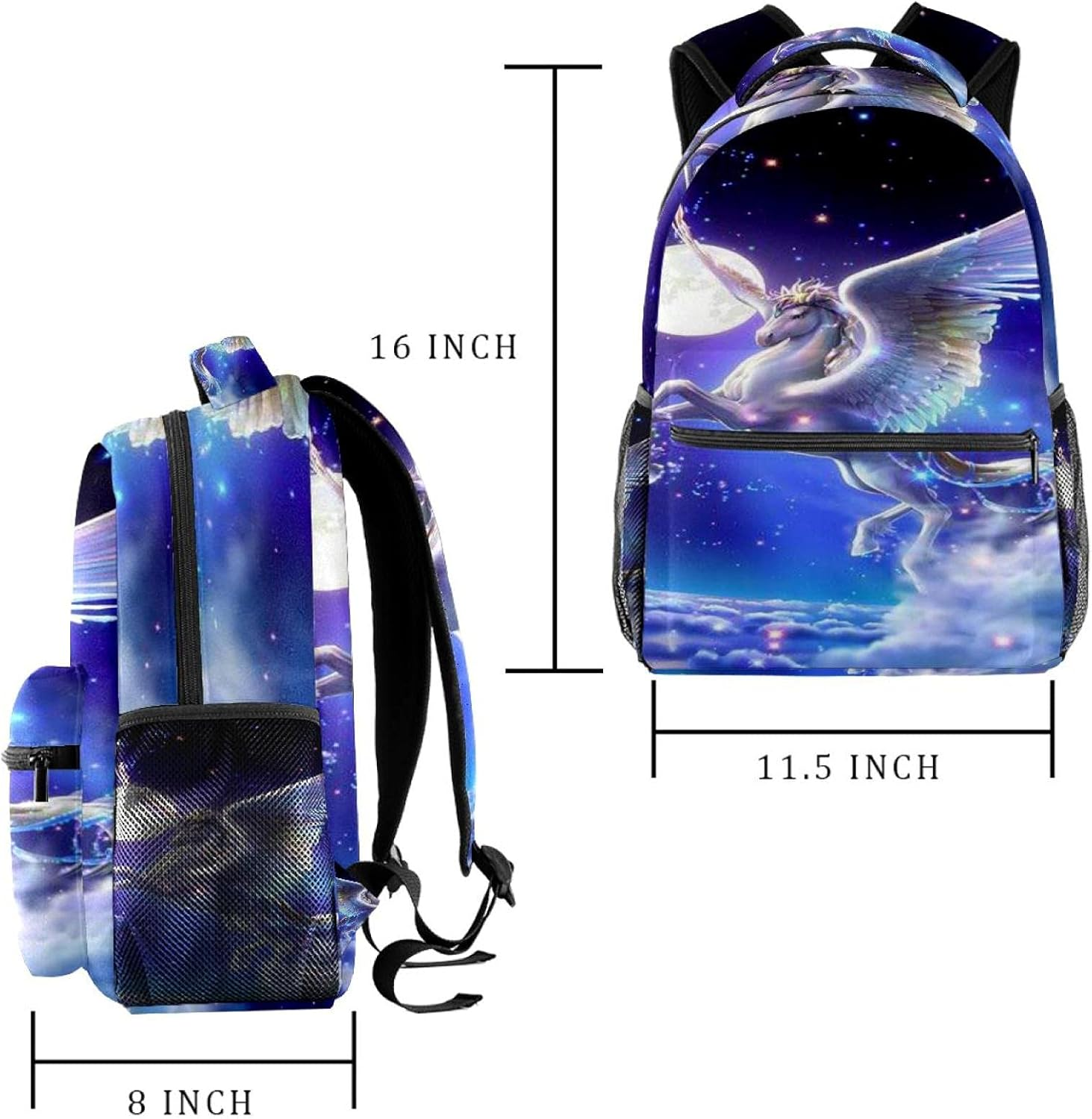 Unicorn Backpack Students Shoulder Bags Travel Bag College School Tote Backpacks image number 5