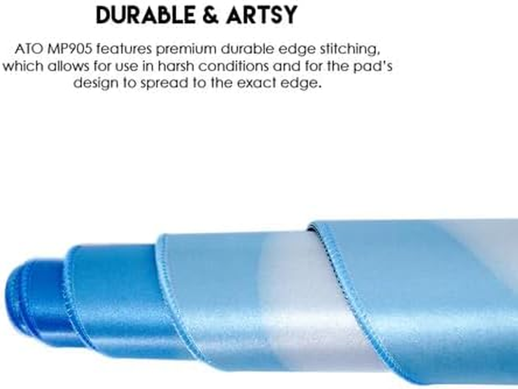 FANTECH Mouse Pad, Gaming Mousemat Esports Waterproof Surface Large Deskmat Anti-Slip Base Desk Mouse Pad Mat for Gaming, Office, Home, 900X400X4Mm (Aqua) image number 2