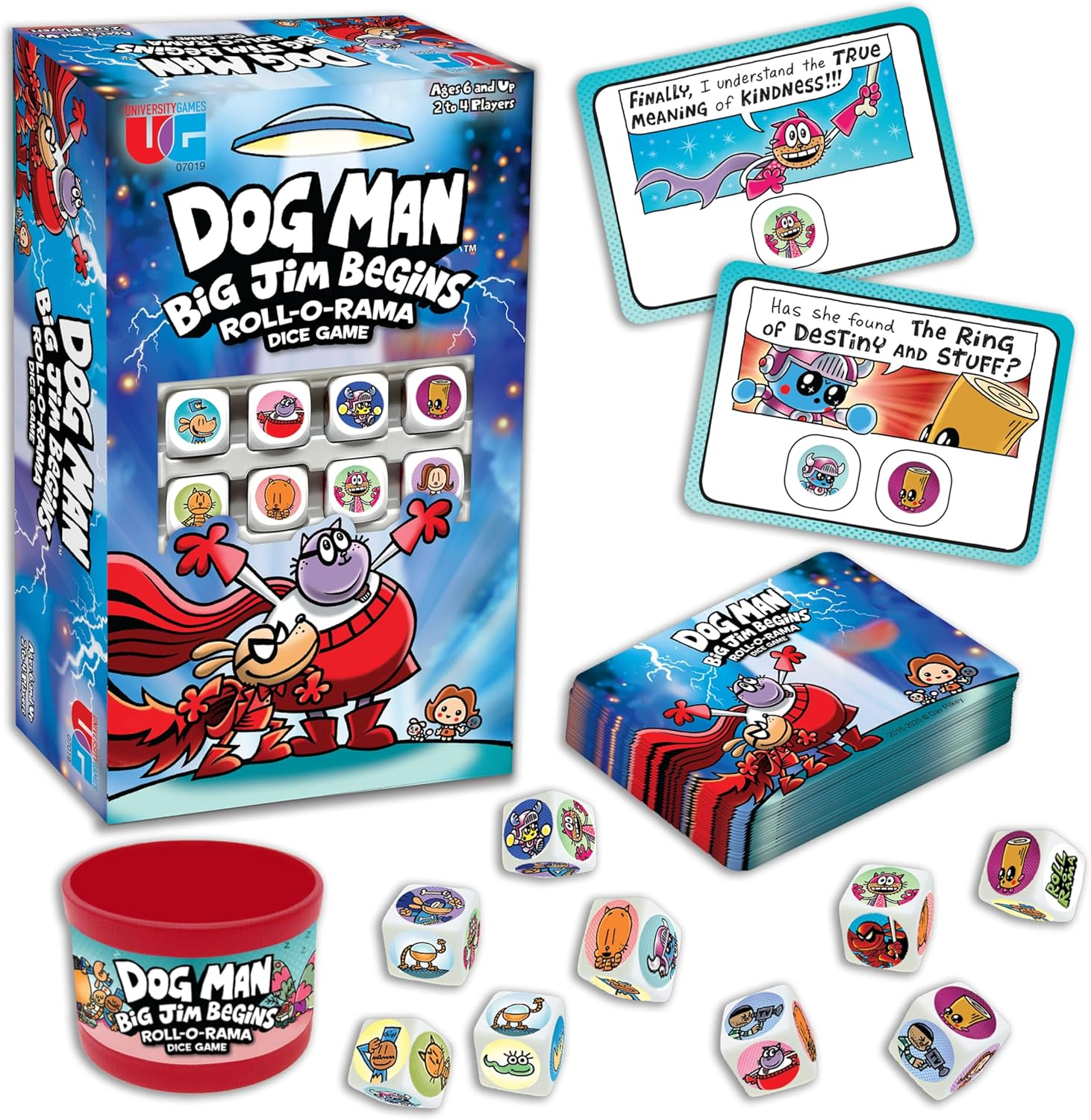 Dog Man Big Jim Begins Roll-O-Rama Dice Game &ndash; Fast-Paced Dice Rolling Game for Kids &ndash; Based on the Dog Man Graphic Novels &ndash; Ages 6+