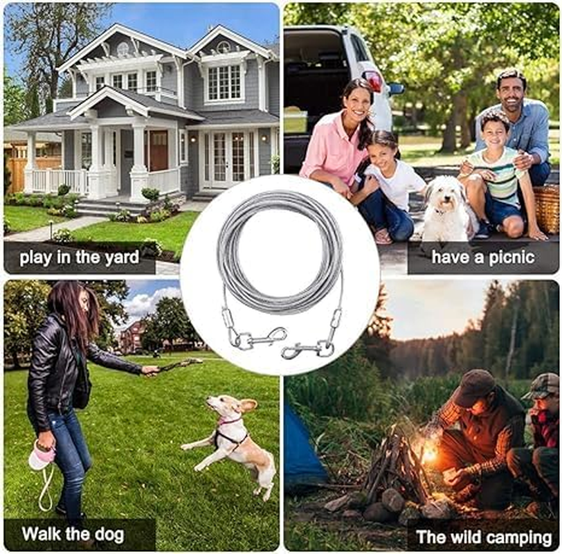 Dog Lead for Large Dogs Dog Lead with Spring Yard Lead for Large Dogs Tie-Out Leads for Dogs Tie Out Cables Tie-Out Leads Yard Lead for Dogs for Small Medium or Large Dogs image number 3