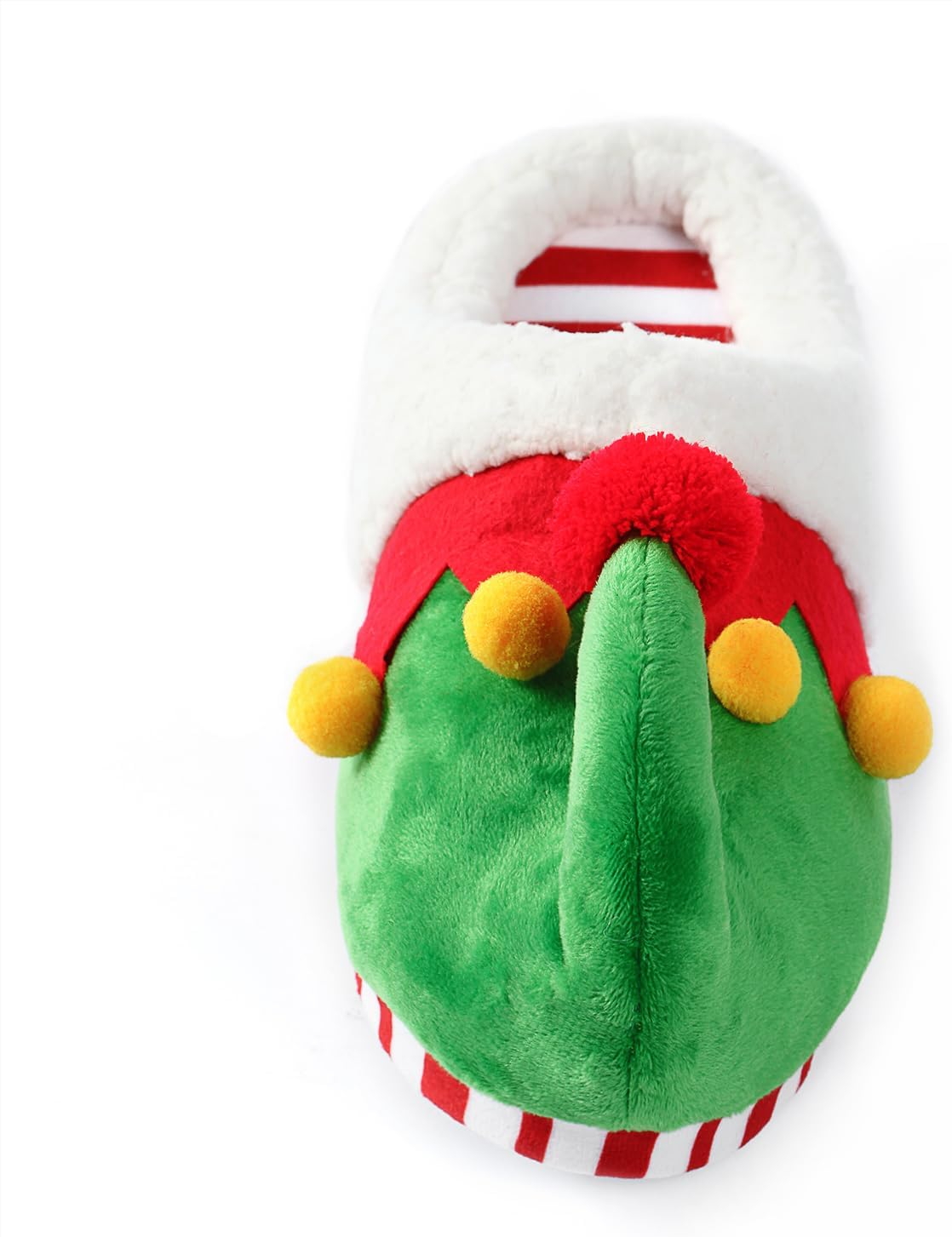 Christmas Slippers for Women Men Elf Shoes Furry Home Nonslip Slippers Comfy Bedroom Christmas Slippers Indoor Outdoor Shoes image number 5