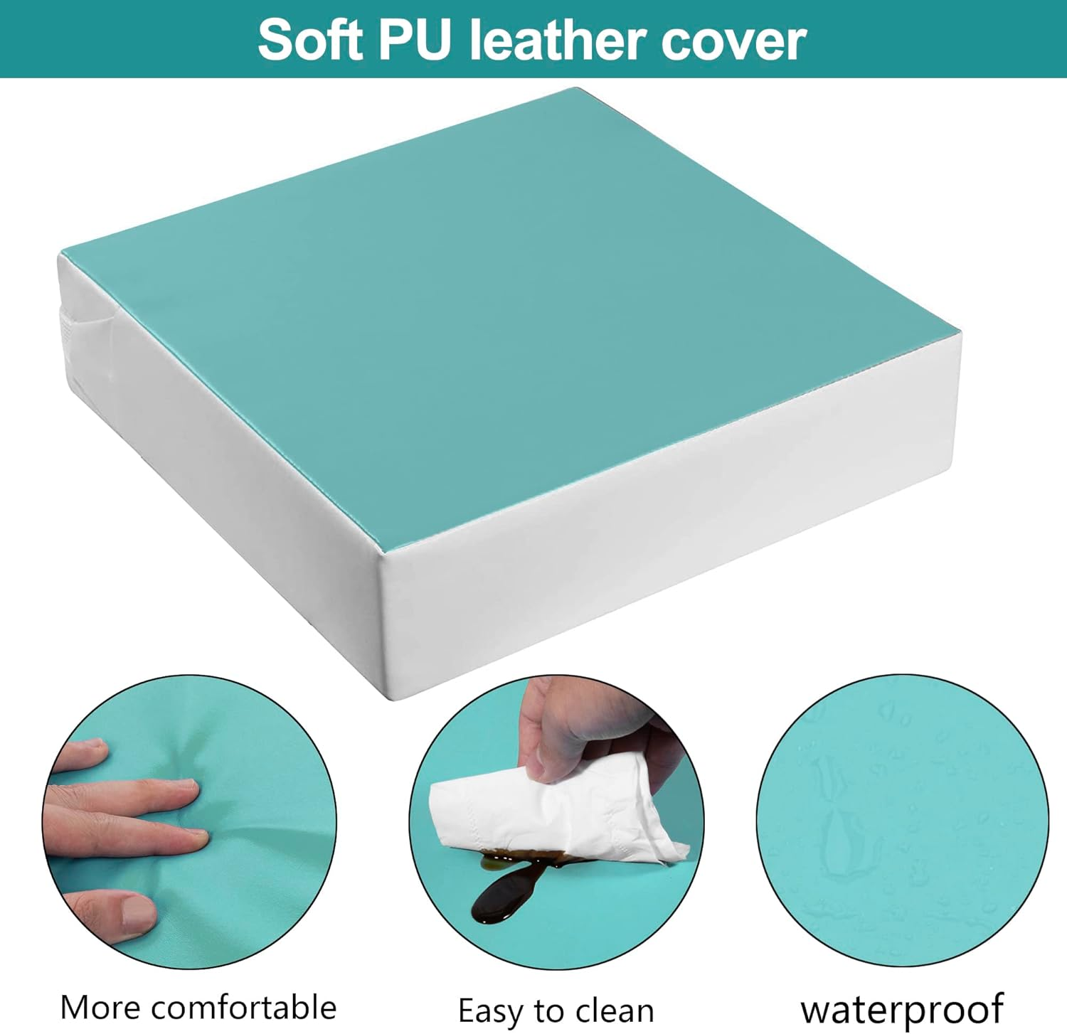 Haureigi Toddler Booster Seat Dining Cushion, High Seat Pad Baby Booster Seat Extra Thick Foam Portable Chair Pad Removable Washable Green image number 5