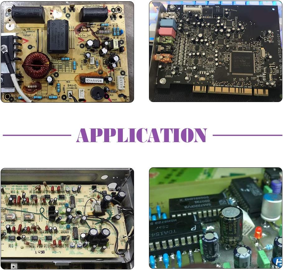 Swpeet 240Pcs 24 Kinds Different Electrolytic Capacitors Range 0.1Uf－1000Uf Assortment Kit, 10V/16V/25V/50V Aluminum Radial Electrolytic Capacitors for TV, LCD Monitor, Radio, Stereo, Game image number 3
