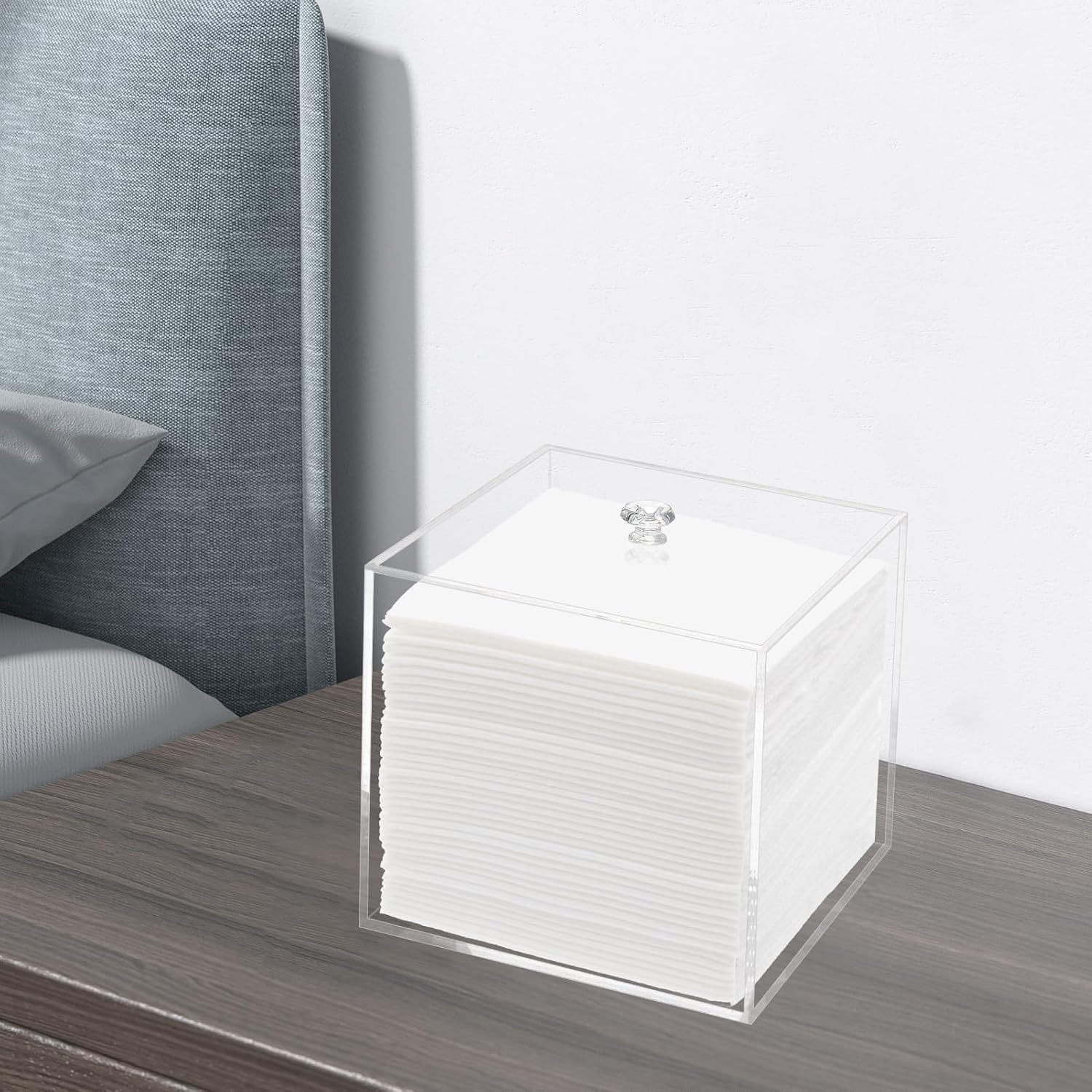 DELIPPLY Acrylic Shower Steamers Holder, Shower Tablets Container Box, Bathroom Dispenser for Bath Bombs, Clear image number 2