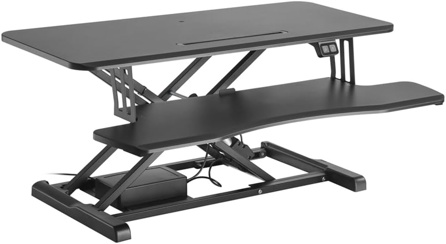 Brateck Electric Sit Stand Desk Converter with Keyboard Tray Deck image number 2