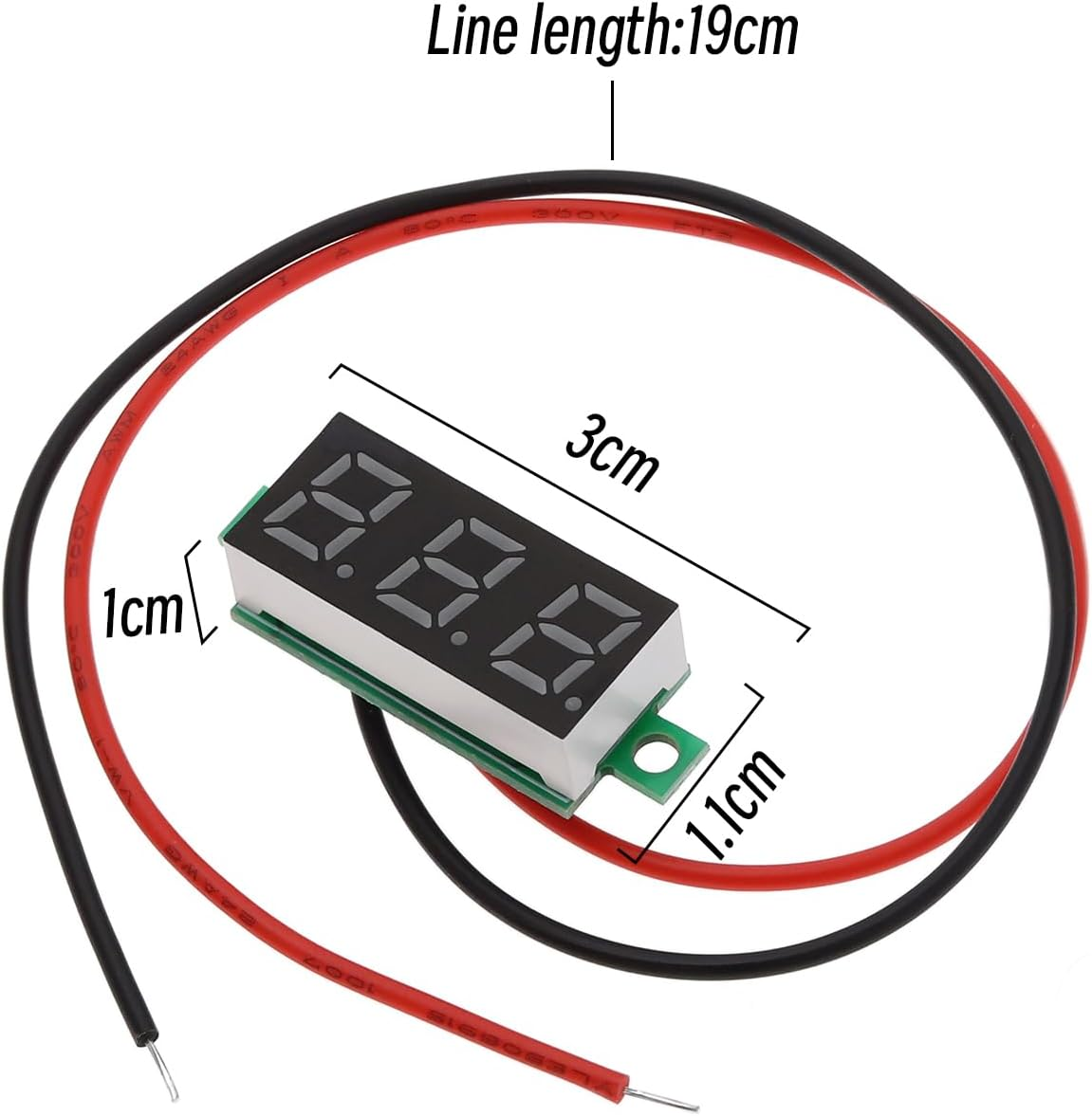 Emsea 5PCS Mini Digital Voltmeter with LED Display 2.5V - 30V Voltage Meter Voltage Measurement Module Voltage Tester Detector for Automobile Batteries